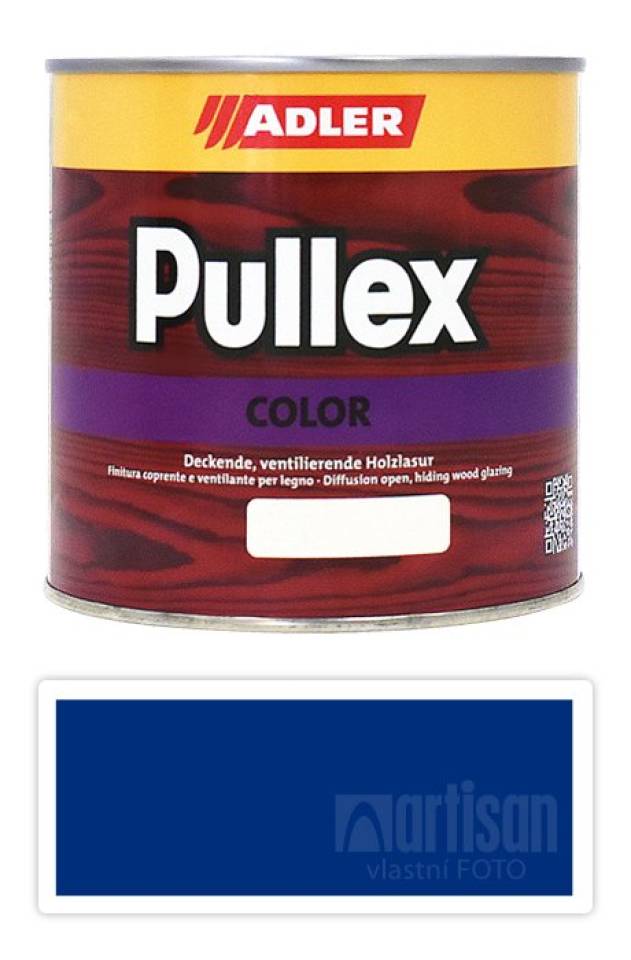 ADLER Pullex Color - krycí barva na dřevo 0.75 l Signalblau / Signální modrá RAL 5005