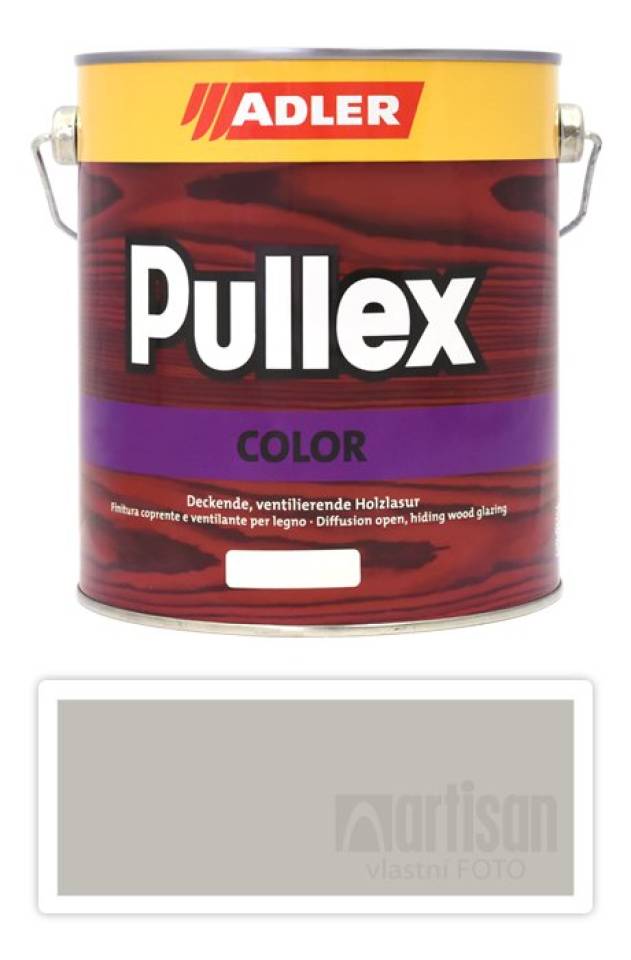 ADLER Pullex Color - krycí barva na dřevo 2.5 l Seidengrau / Hedvábná šedá RAL 7044