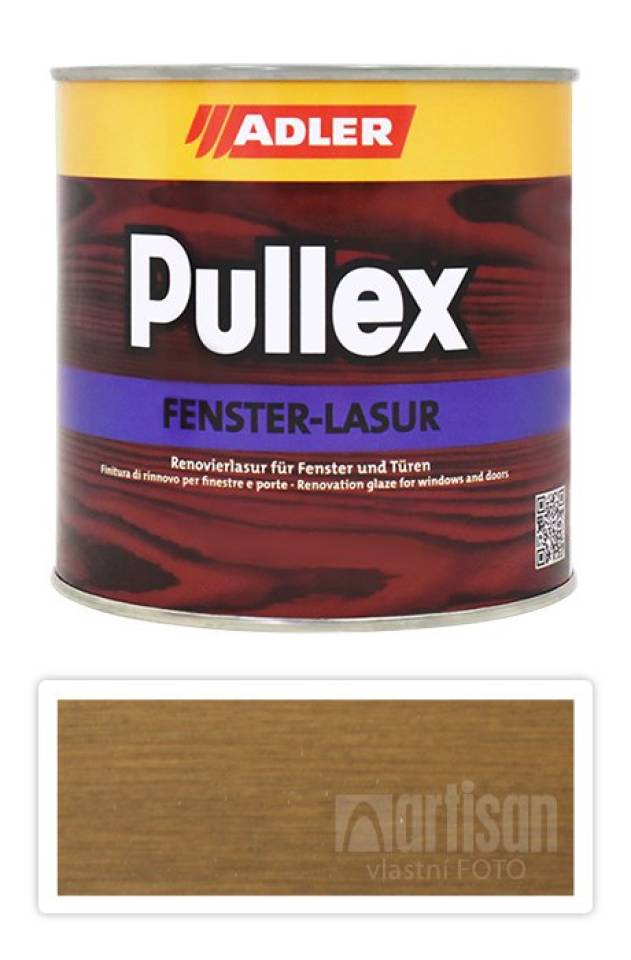 ADLER Pullex Fenster Lasur - renovační lazura na okna a dveře 0.75 l Kopfnuss LW 04/3