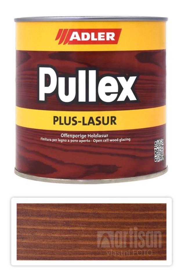ADLER Pullex Plus Lasur - lazura na ochranu dřeva v exteriéru 0.75 l Kaštan 50420