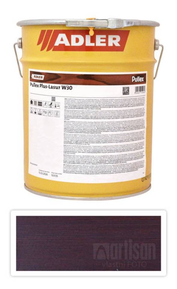 ADLER Pullex Plus Lasur - lazura na ochranu dřeva v exteriéru 9.5 l Afzelia 50422