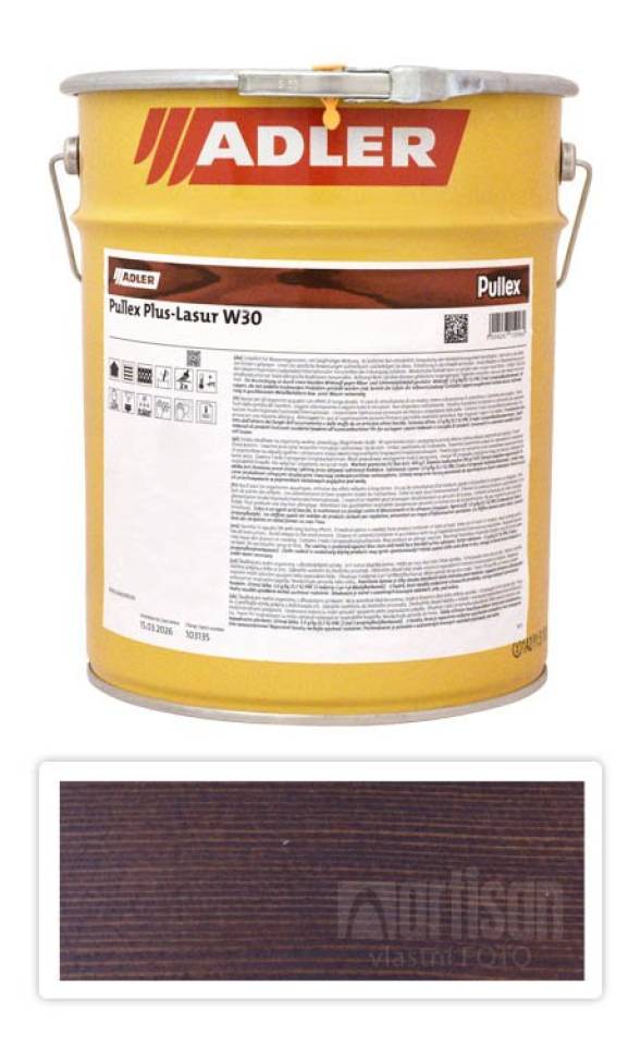 ADLER Pullex Plus Lasur - lazura na ochranu dřeva v exteriéru 9.5 l Palisandr 50324