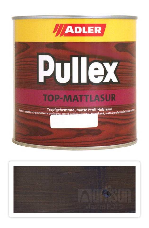 ADLER Pullex Top Mattlasur - tenkovrstvá matná lazura pro exteriéry 0.75 l Palisandr