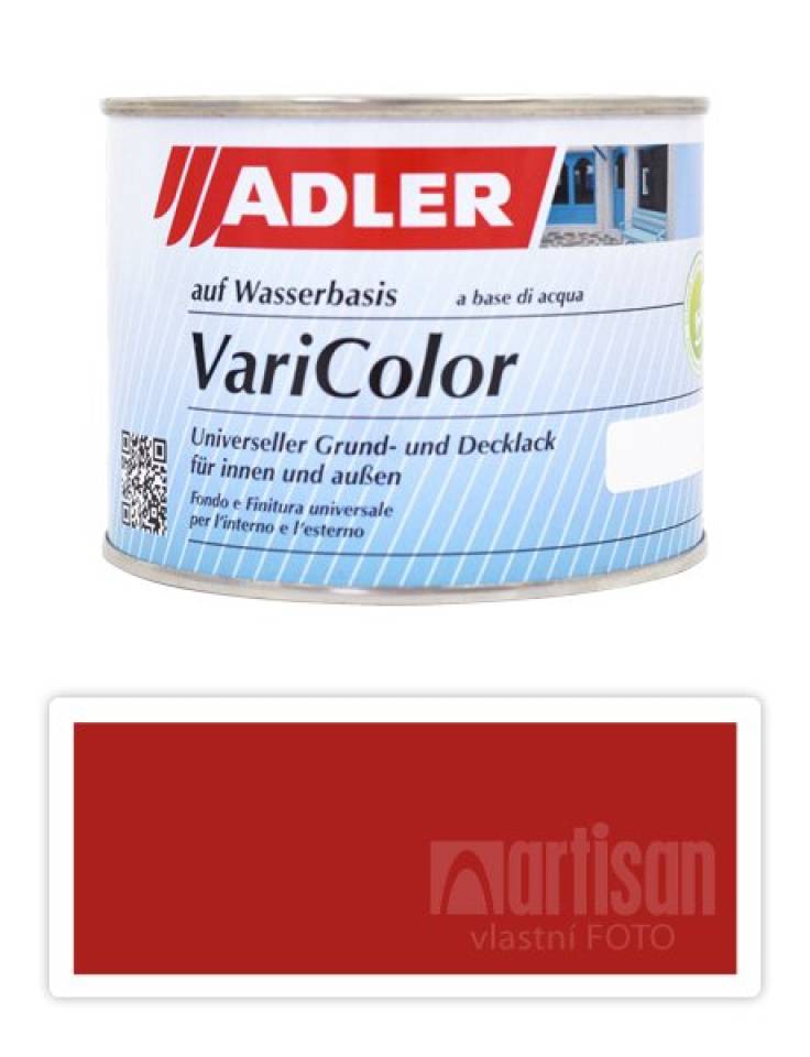 ADLER Varicolor - vodou ředitelná krycí barva univerzál 0.375 l Feuerrot / Ohnivě červená  RAL 3000
