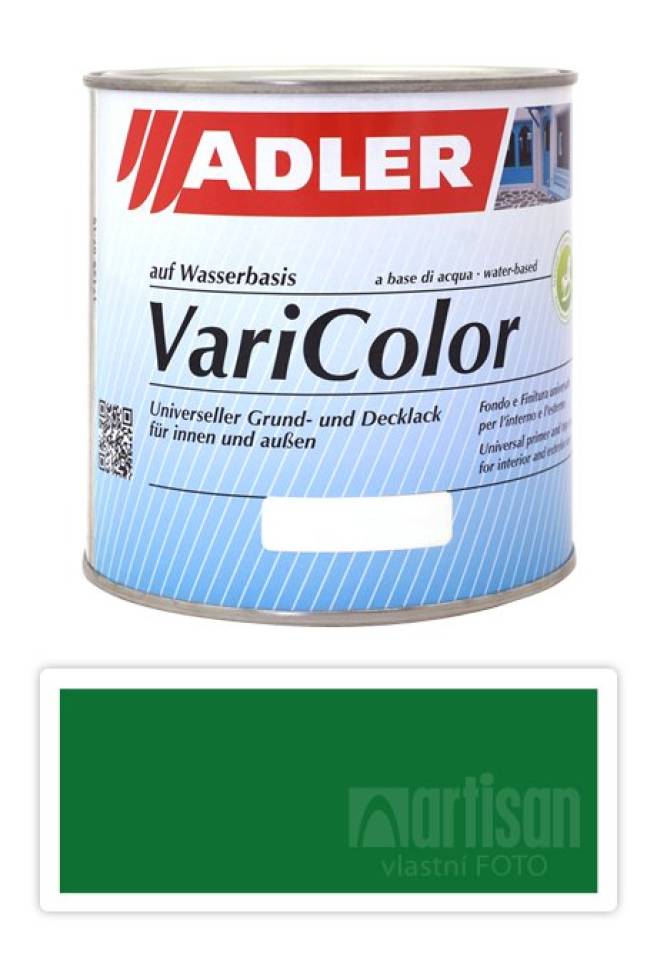 ADLER Varicolor - vodou ředitelná krycí barva univerzál 0.75 l Türkisgrün / Tyrkysová zelená RAL 6016