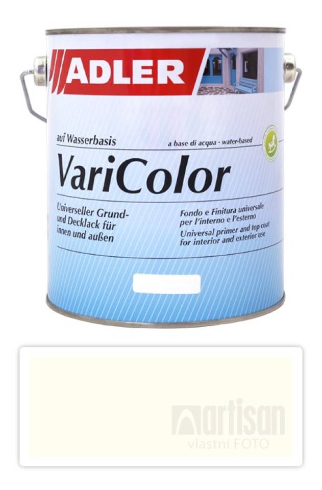 ADLER Varicolor - vodou ředitelná krycí barva univerzál 2.5 l Cremeweiss / Krémová RAL 9001