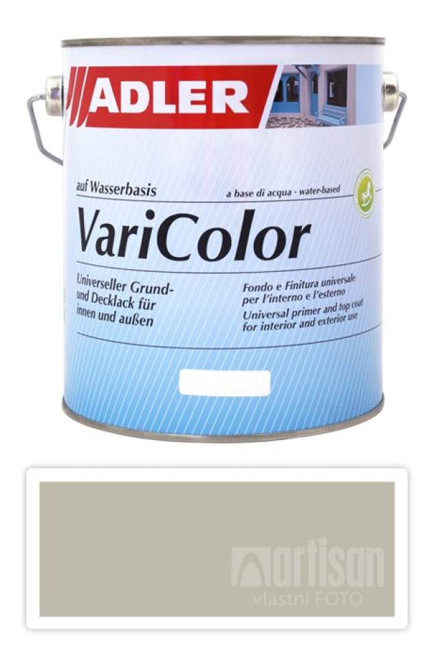 ADLER Varicolor - vodou ředitelná krycí barva univerzál 2.5 l Kieselgrau / Štěrková šedá RAL 7032