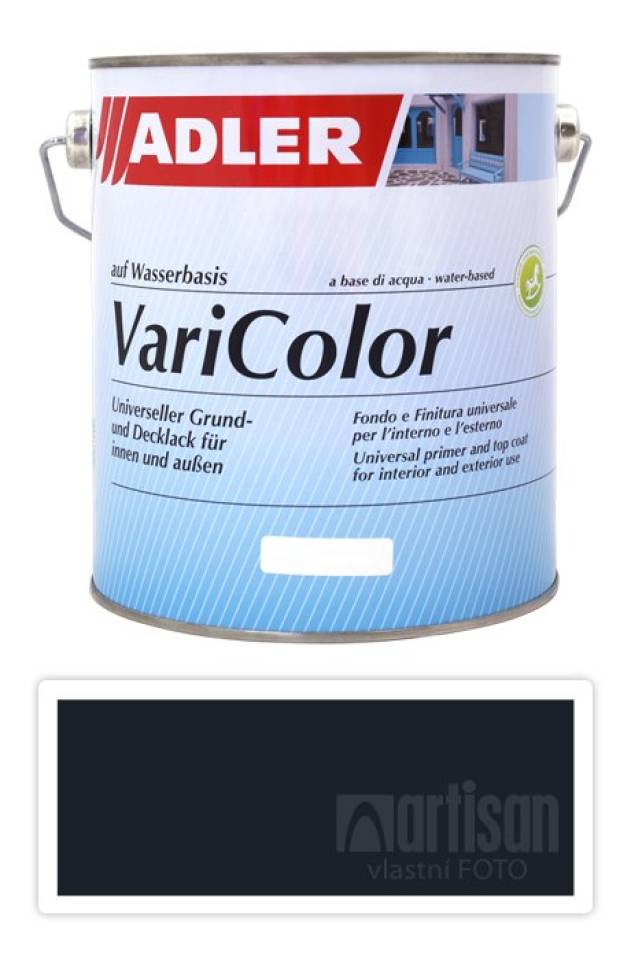 ADLER Varicolor - vodou ředitelná krycí barva univerzál 2.5 l Schwarzgrau / Černošedá RAL 7021