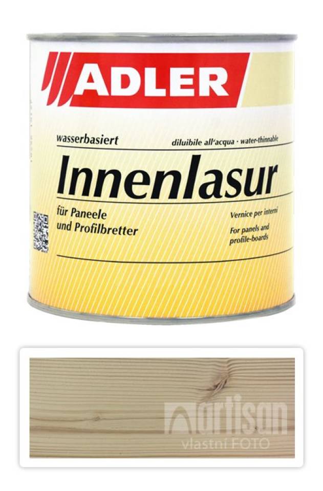 Adler Innenlasur UV 100 - přírodní lazura na dřevo pro interiéry 0.75 l Tanne 62963