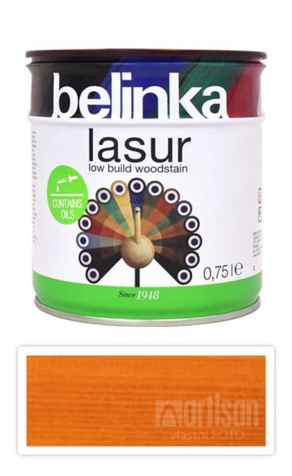 BELINKA Lasur - tenkovrstvá lazura 0.75 l Modřín 14