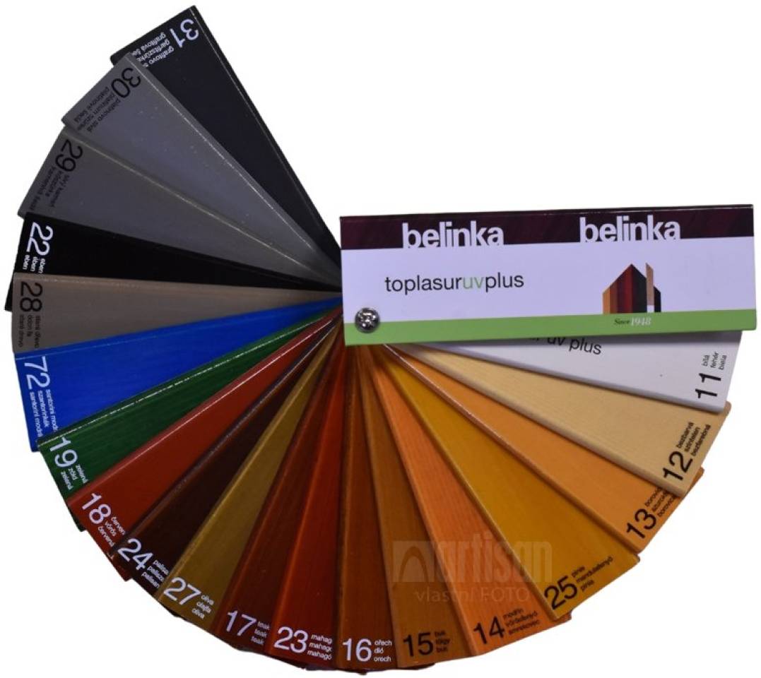 BELINKA Vzorník Top Lasur UV Plus  - vějíř