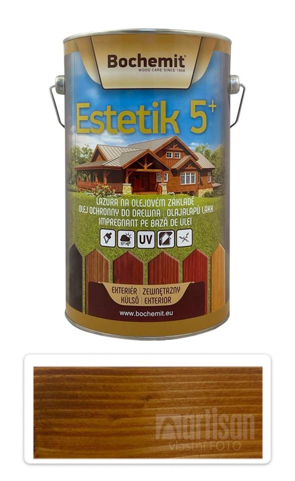 BOCHEMIT Estetik 5+ olejová lazura 5 l Kaštan