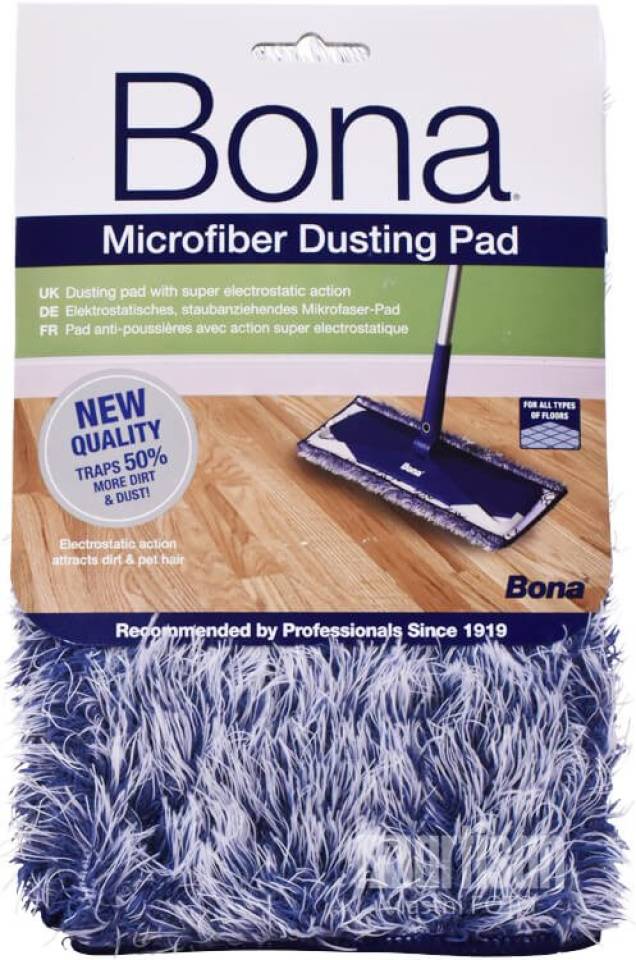 BONA Dusting pad - modro-bílá utěrka z mikrovlákna k pohlcení prachu