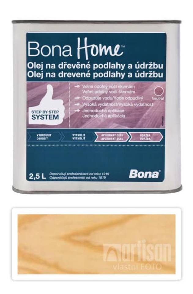 BONA Home Olej na dřevěné podlahy a údržbu 2.5 l Bezbarvý