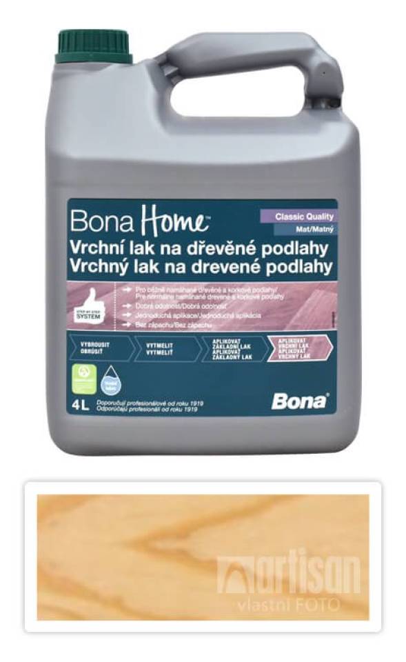 BONA Home Vrchní lak na dřevěné podlahy 4 l Bezbarvý matný