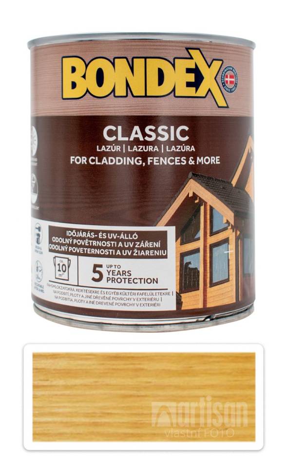 BONDEX Classic - matná tenkovrstvá syntetická lazura 0.75 l Dub