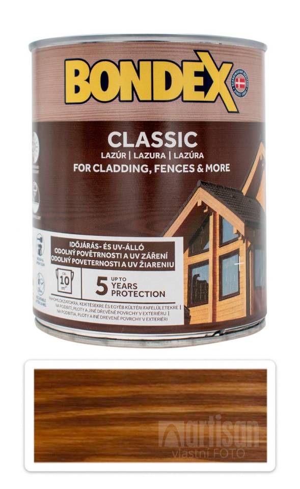 BONDEX Classic - matná tenkovrstvá syntetická lazura 0.75 l Ořech