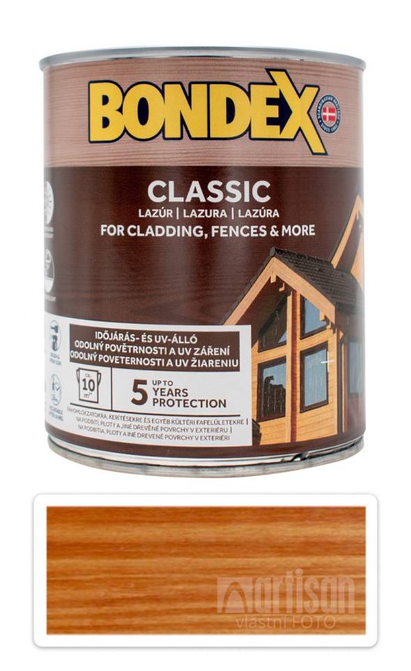 BONDEX Classic - matná tenkovrstvá syntetická lazura 0.75 l Teak