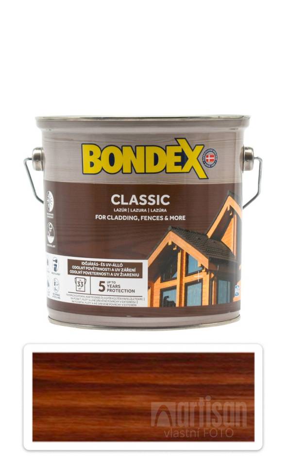 BONDEX Classic - matná tenkovrstvá syntetická lazura 2.5 l Palisandr