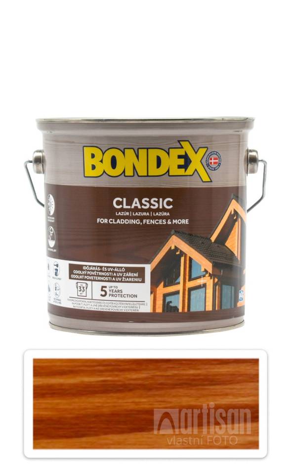 BONDEX Classic - matná tenkovrstvá syntetická lazura 2.5 l Redwood