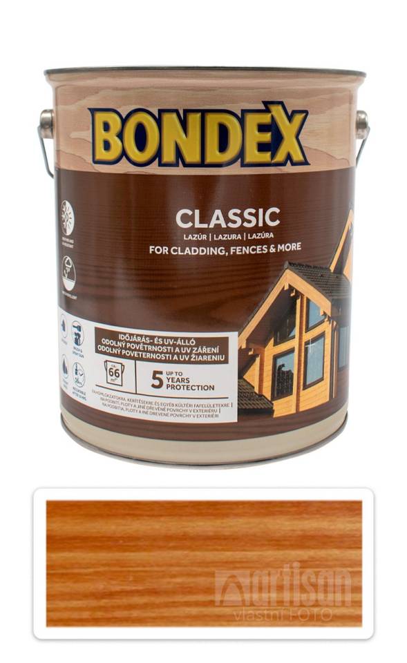 BONDEX Classic - matná tenkovrstvá syntetická lazura 5 l Teak