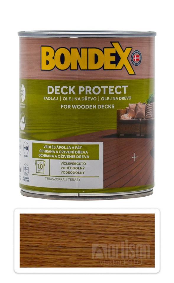 BONDEX Deck Protect - ochranný syntetický olej na dřevo v exteriéru 0.75 l Dub