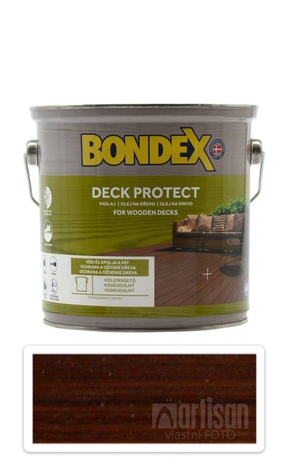 BONDEX Deck Protect - ochranný syntetický olej na dřevo v exteriéru 2.5 l Palisandr