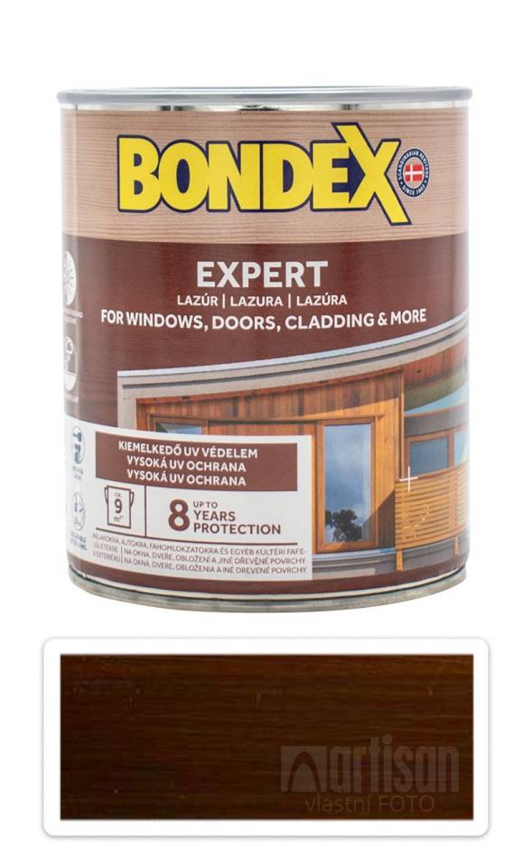 BONDEX Expert - silnovrstvá syntetická lazura na dřevo v exteriéru 0.75 l Ořech