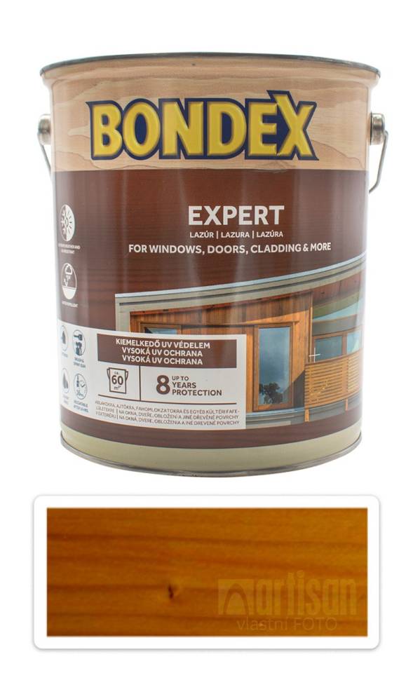 BONDEX Expert - silnovrstvá syntetická lazura na dřevo v exteriéru 5 l Oregonská pinie