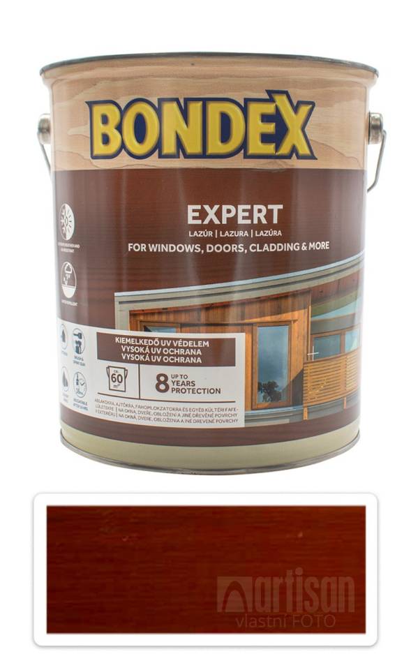 BONDEX Expert - silnovrstvá syntetická lazura na dřevo v exteriéru 5 l Redwood