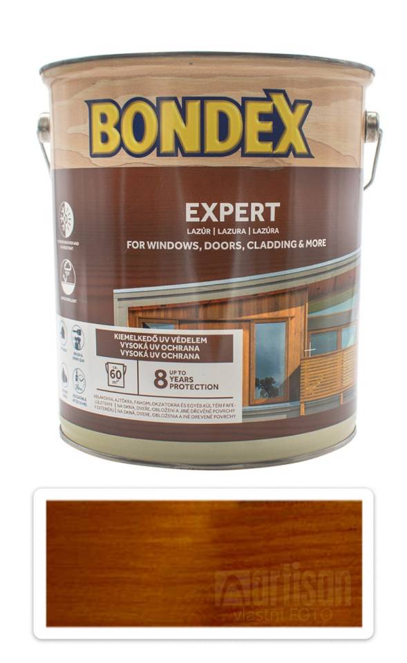 BONDEX Expert - silnovrstvá syntetická lazura na dřevo v exteriéru 5 l Teak