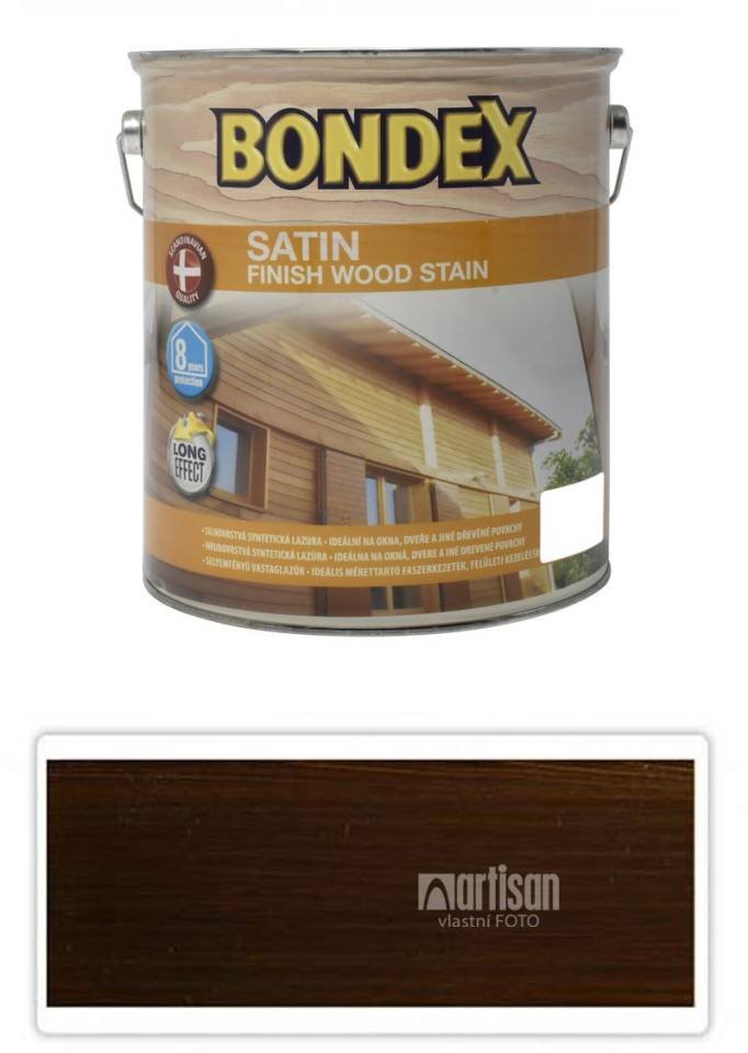 BONDEX Satin - silnovrstvá lazura pro ošetření dřeva v exteriéru 5 l Ořech