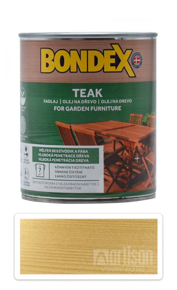 BONDEX Teak - syntetický teakový olej na dřevo v interiéru a exteriéru 2.5 l Bezbarvý