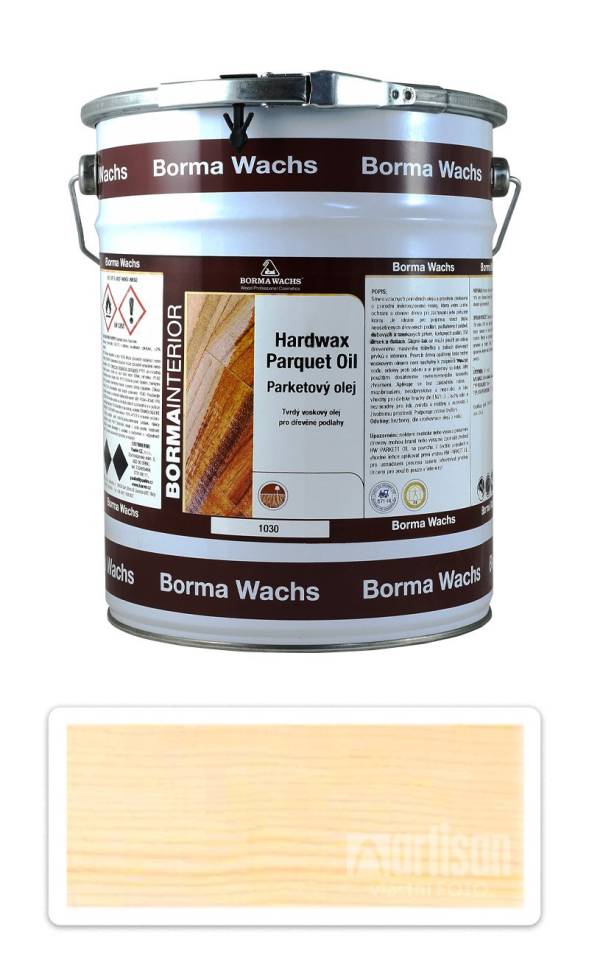 BORMA Hardwax Parkett Oil - tvrdý voskový olej na parkety 5 l Bezbarvý