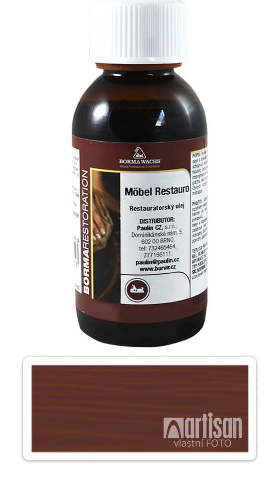 BORMA Olio Restauro - olej k restaurování nábytku 150 ml  Střední dřevo