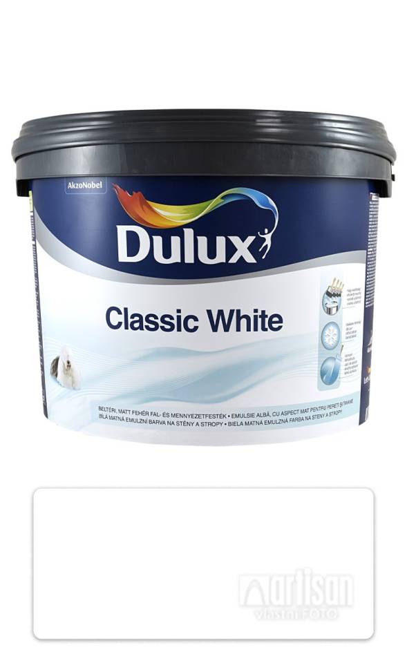DULUX Classic White - akrylátová malířská barva do interiéru 10 l Bílá