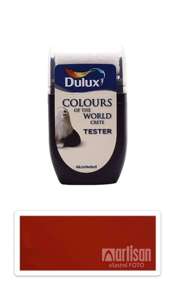 DULUX Colours of the World - matná krycí malířská barva 0.03 l Ohnivé flamenco vzorek