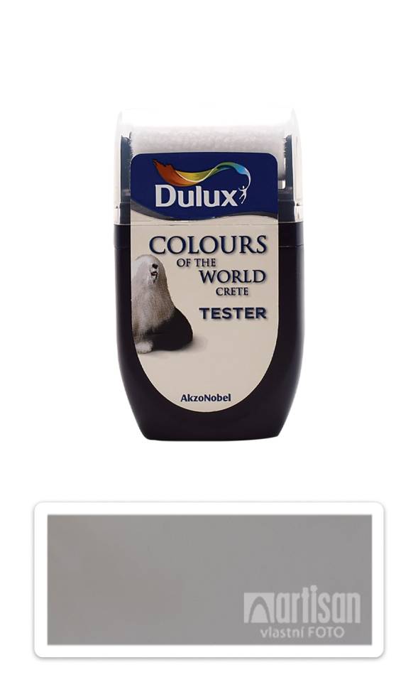 DULUX Colours of the World - matná krycí malířská barva 0.03 l Stříbrný led vzorek