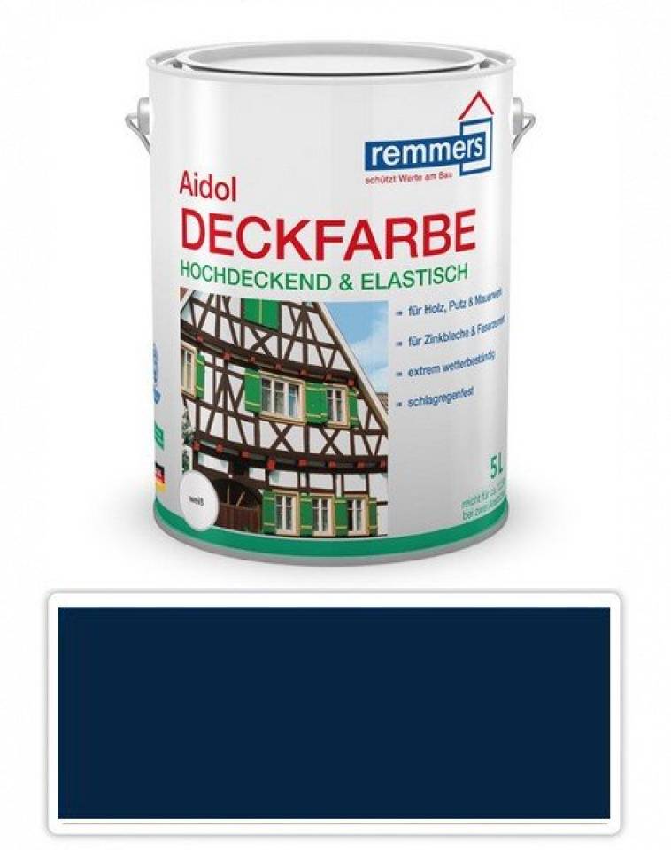Deckfarbe Remmers - Krycí barva 5l Královská modrá