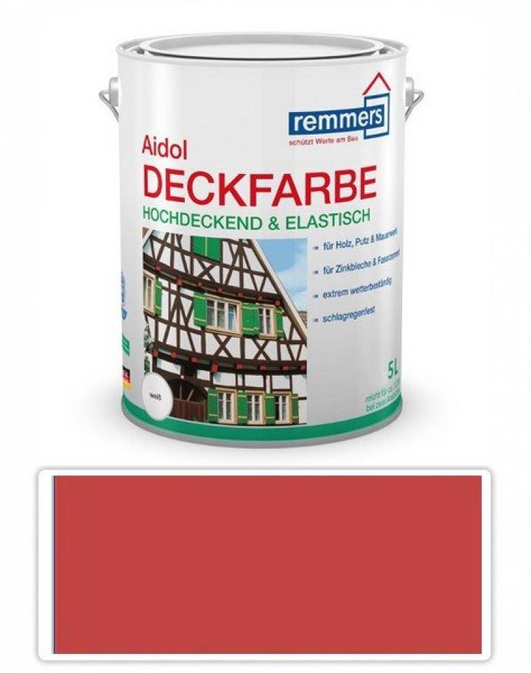 Deckfarbe Remmers - Krycí barva 5l Skandinávská červená
