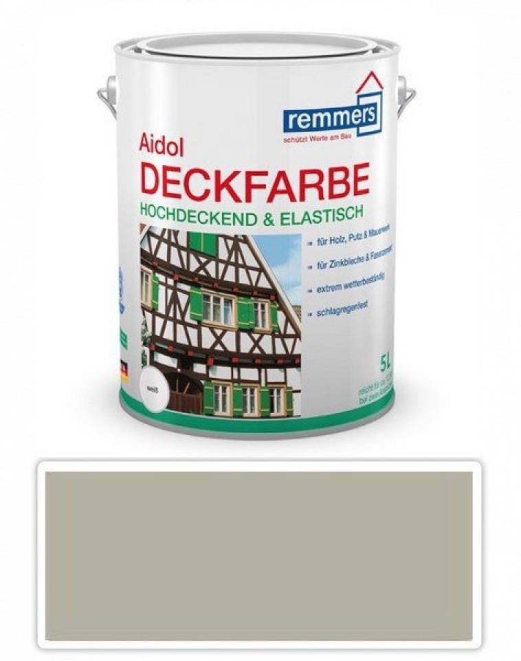 Deckfarbe Remmers - Krycí barva 5l Světle šedá