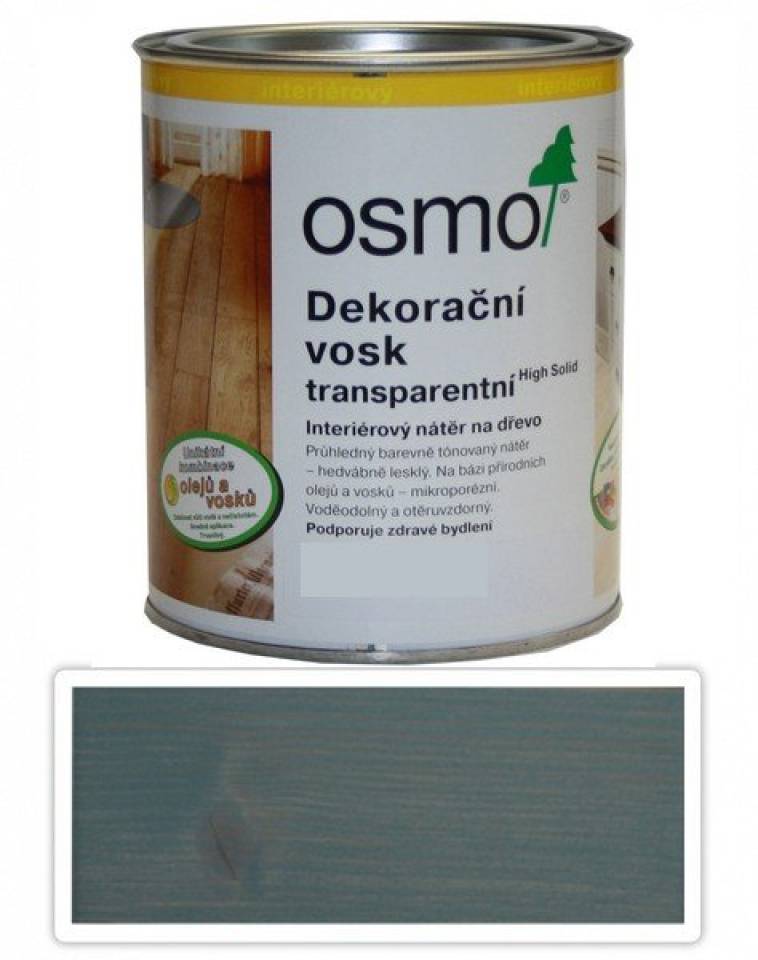 Dekorační vosk OSMO transparentní 0.75l Holubí modř