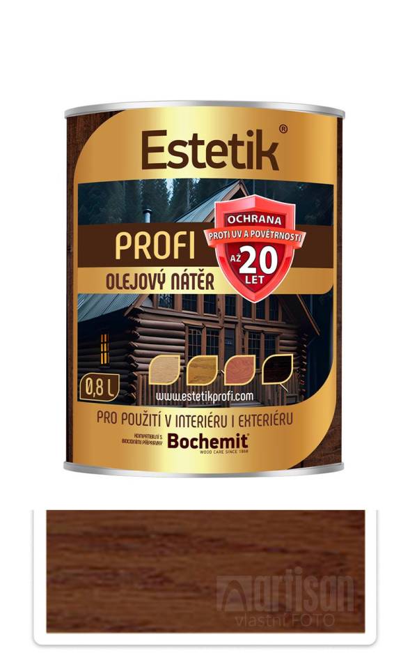 ESTETIK Profi - extrémně odolná olejová lazura 0.8 l Palisandr