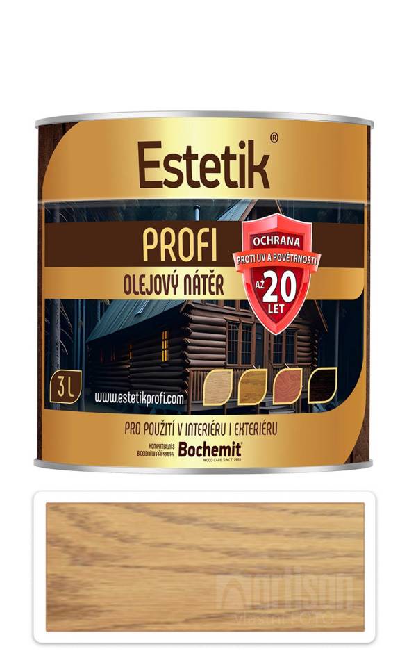 ESTETIK Profi - extrémně odolná olejová lazura 3 l Dub