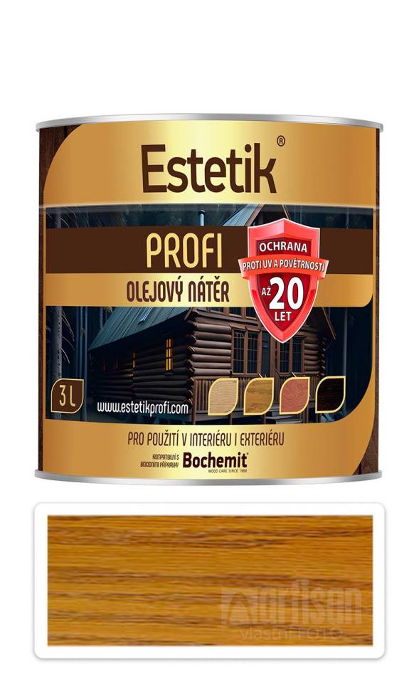 ESTETIK Profi - extrémně odolná olejová lazura 3 l Ořech