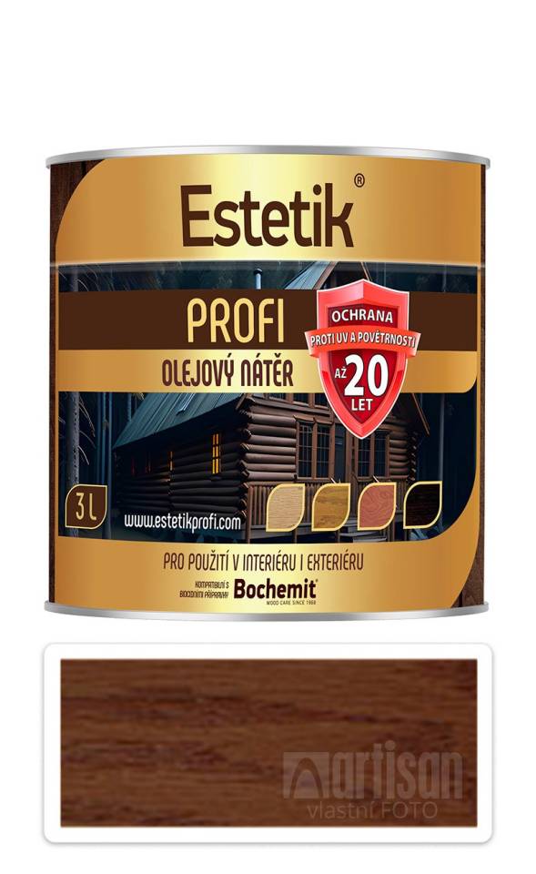ESTETIK Profi - extrémně odolná olejová lazura 3 l Palisandr