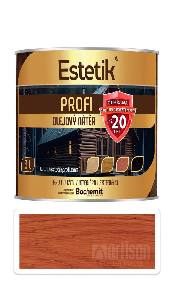ESTETIK Profi - extrémně odolná olejová lazura 3 l Teak