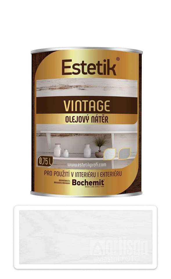 ESTETIK Vintage - olejová lazura 0.75 l Bílá
