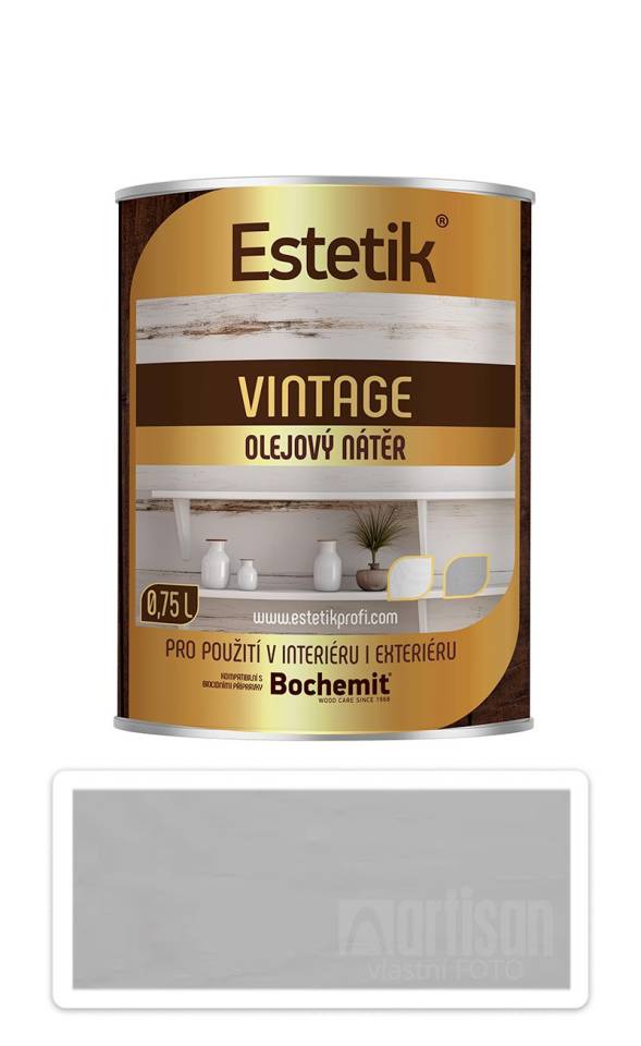 ESTETIK Vintage - olejová lazura 0.75 l Šedá