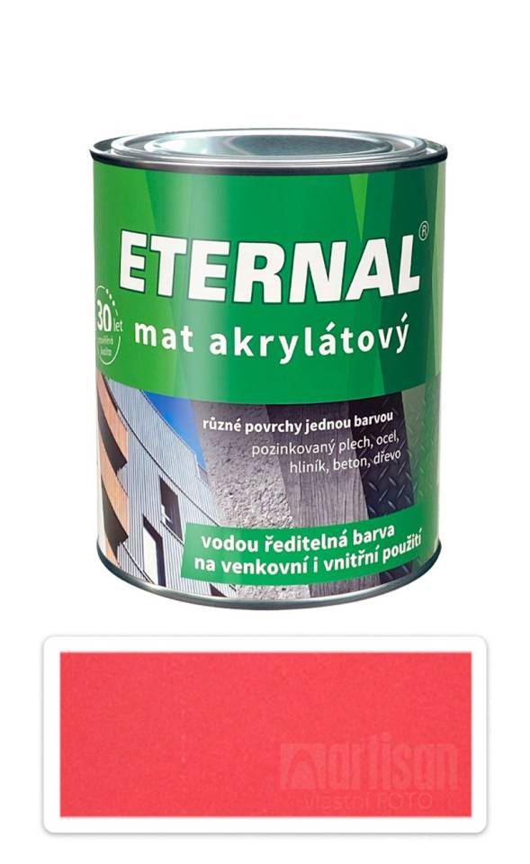 ETERNAL Mat akrylátový - vodou ředitelná barva 0.7 l Červená jahoda 018
